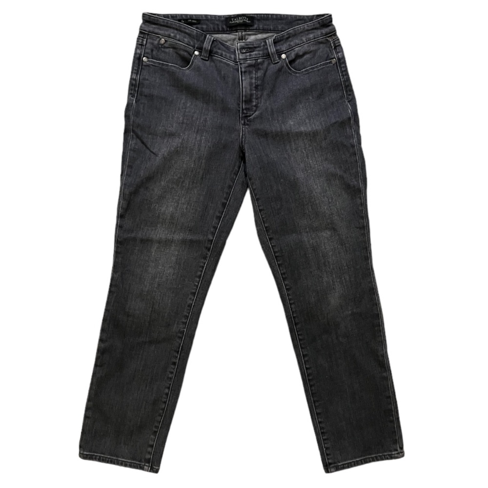 TALBOTS Flawless Five Pocket Petites Slim Ankle Black Denim Jeans